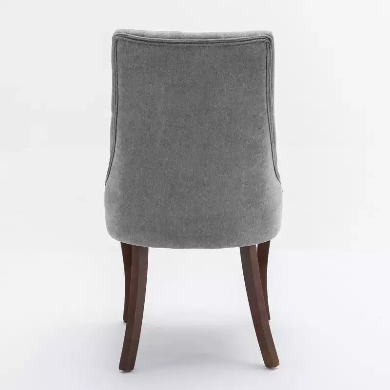Lot de 2 chaises de salle à manger, chaise de salle à manger rembourrée avec haut dossier, éponge haute densité, structure triple élastique, chaise de salle à manger de cuisine