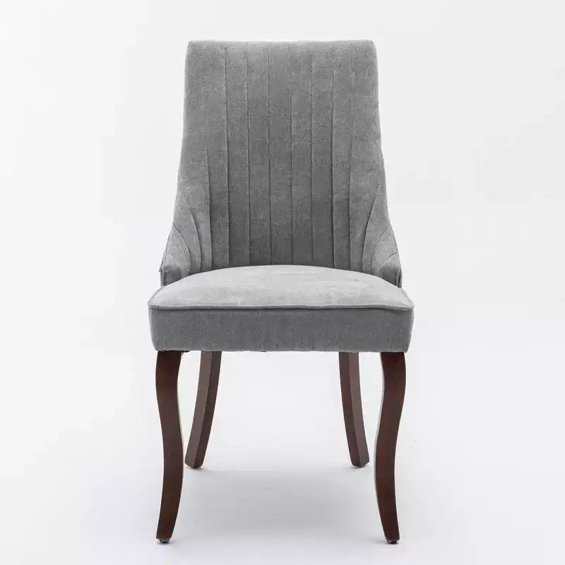 Lot de 2 chaises de salle à manger, chaise de salle à manger rembourrée avec haut dossier, éponge haute densité, structure triple élastique, chaise de salle à manger de cuisine