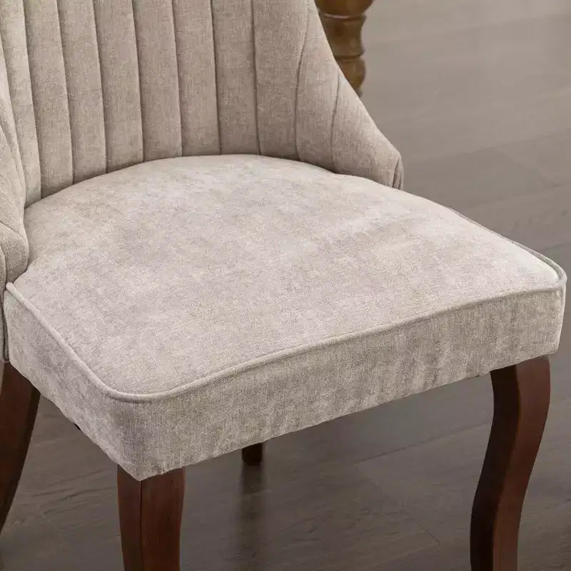 Lot de 2 chaises de salle à manger, chaise de salle à manger rembourrée avec haut dossier, éponge haute densité, structure triple élastique, chaise de salle à manger de cuisine