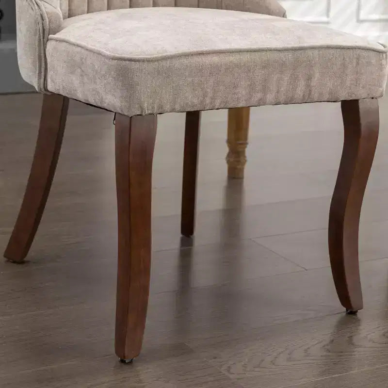 Lot de 2 chaises de salle à manger, chaise de salle à manger rembourrée avec haut dossier, éponge haute densité, structure triple élastique, chaise de salle à manger de cuisine