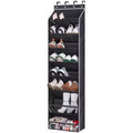 Over Door Hanging Bag Non-Woven Black 6+2 Pocket Storage Organizer for Shoes & Bags
