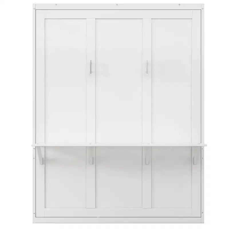Cadre de lit escamotable pleine grandeur Whisen et lit mural pliant avec armoire de 61,5 po et bureau combiné