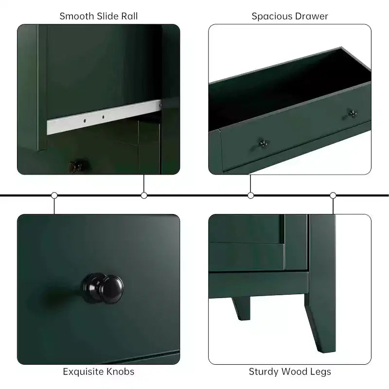 Acekool Commode en bois à 5 tiroirs, armoire moderne minimaliste avec poignées métalliques pour chambre à coucher, salon, couloir