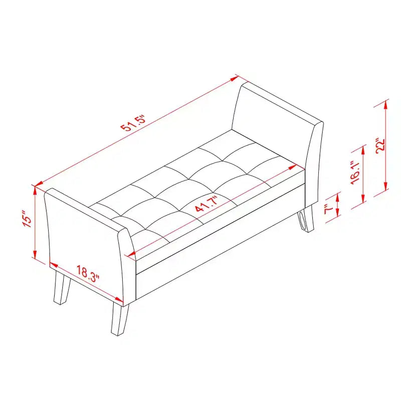 Banc de rangement ottoman rembourré de 130 cm avec accoudoirs, banc de lit capitonné, banc d'entrée avec rangement, banc de lit en velours, beige