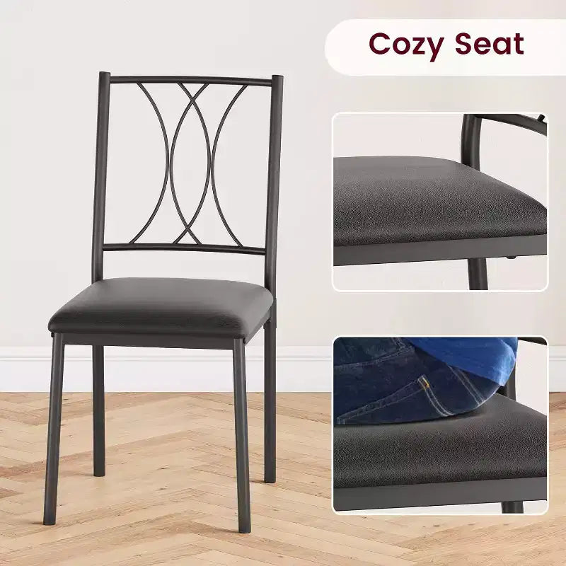 Ensemble de salle à manger en bois de ferme pour 4 personnes, table de cuisine rectangulaire avec 4 chaises, ensemble de 5 pièces petite table et chaises