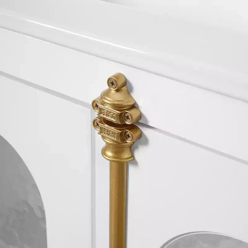 Meuble-lavabo de salle de bain 36 po avec rangement, armoire de plancher de salle de bain en bois avec tiroirs et portes à fermeture amortie,
