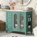 36 Bathroom Vanity Sink Combo with Storage , Wood Bathroom Floor Cabinet with Drawers and Soft Close Doors,