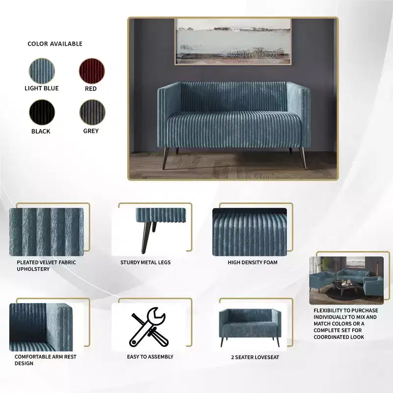 Causeuse en velours ChaletPosh