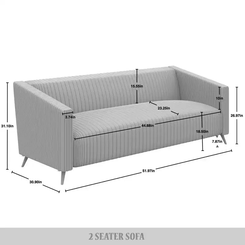 Causeuse en velours ChaletPosh