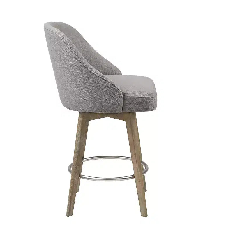 Tabourets de bar pivotants LLS, tabourets de comptoir de cuisine de hauteur moderne avec cadre en bois et rembourrage pour salle à manger