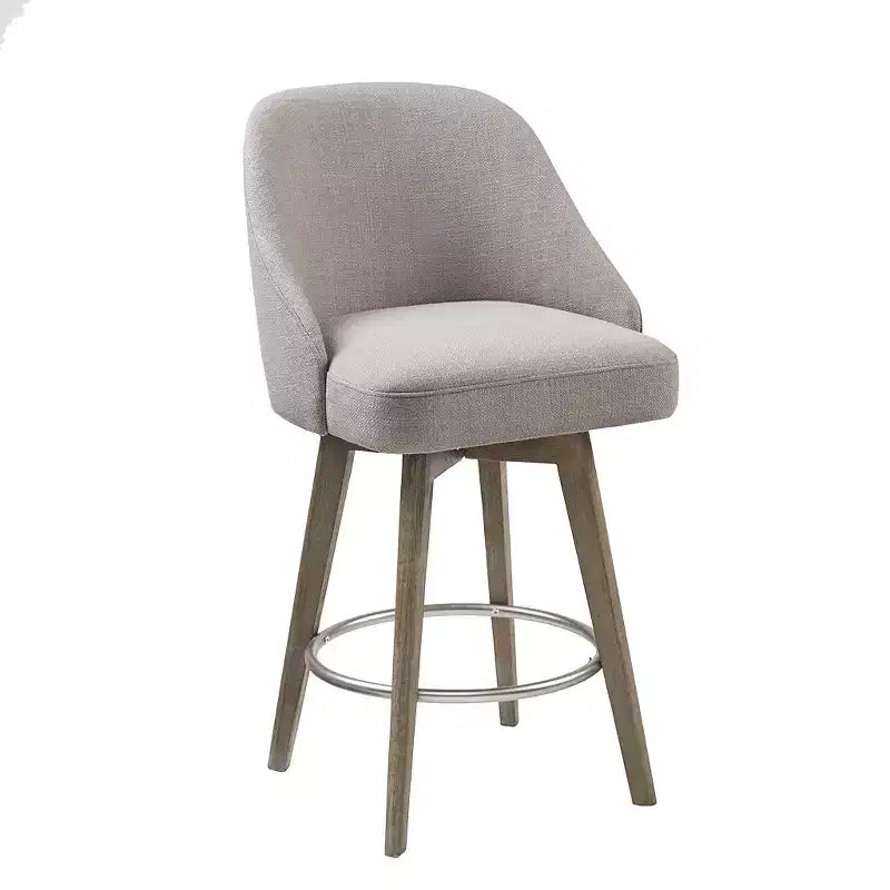Tabourets de bar pivotants LLS, tabourets de comptoir de cuisine de hauteur moderne avec cadre en bois et rembourrage pour salle à manger