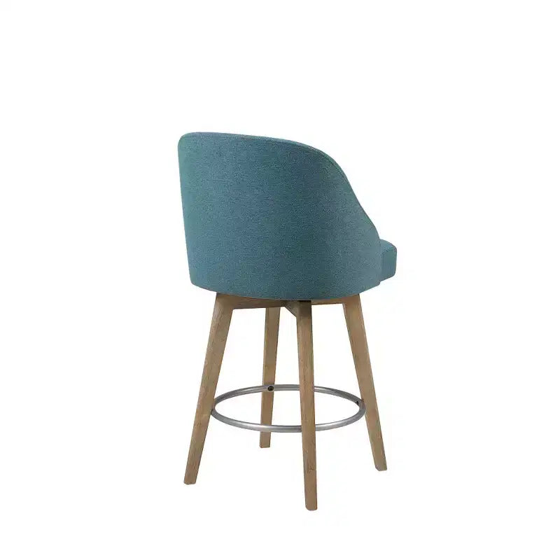 Tabourets de bar pivotants LLS, tabourets de comptoir de cuisine de hauteur moderne avec cadre en bois et rembourrage pour salle à manger