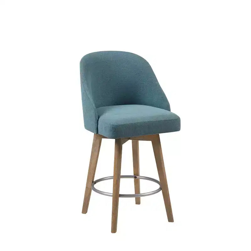 Tabourets de bar pivotants LLS, tabourets de comptoir de cuisine de hauteur moderne avec cadre en bois et rembourrage pour salle à manger