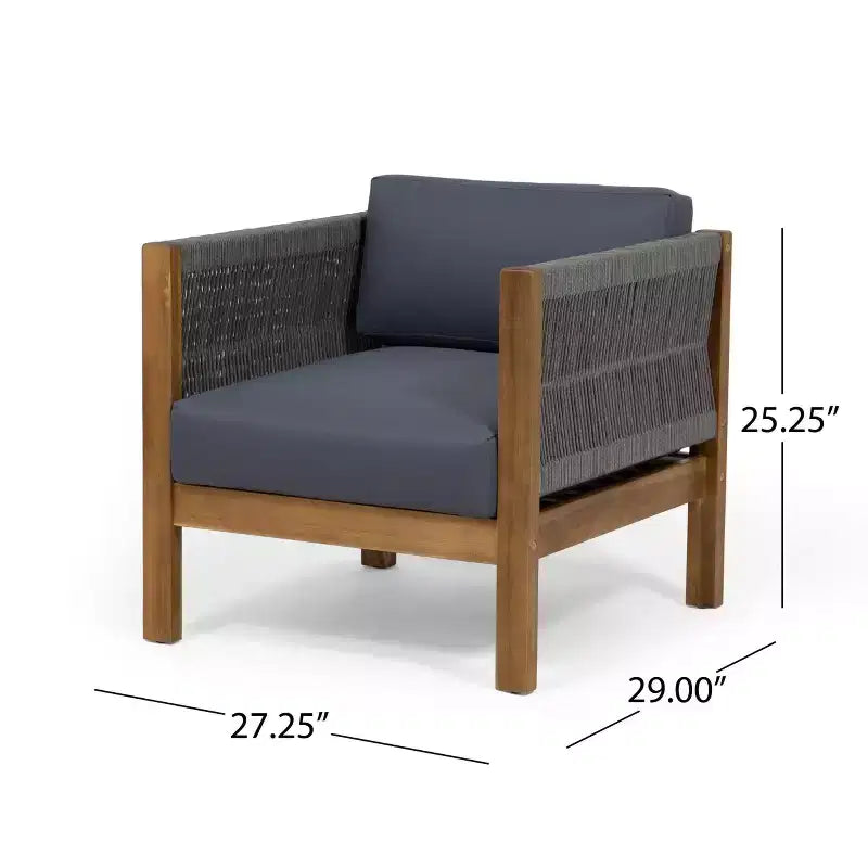 TUYOHW Ensemble Fauteuil d'extérieur/Causeuse de style bohème avec table basse, lot de 1/2, fauteuil de salon de jardin pour véranda, jardin et cour arrière, capacité de 180 kg