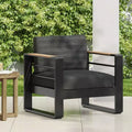 TUYOHW 15 Chic Patio Accent Chair Set of 1,Luxury Outdoor Conversation Aluminum Sofa Chair for Porch,Garden & Backyard,Upholstered Club Chair