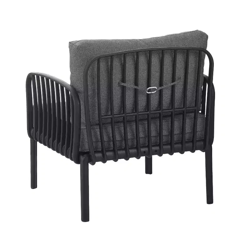 TUYOHW Lot de 1/2 chaises d'appoint de patio minimalistes, chaises de club en plastique résistantes aux UV, sièges de coussin épais imperméables pour le jardin, capacité de 180 kg