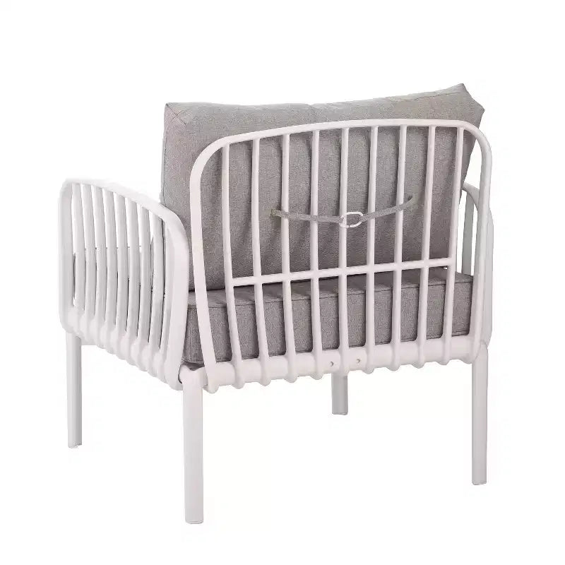 TUYOHW Lot de 1/2 chaises d'appoint de patio minimalistes, chaises de club en plastique résistantes aux UV, sièges de coussin épais imperméables pour le jardin, capacité de 180 kg