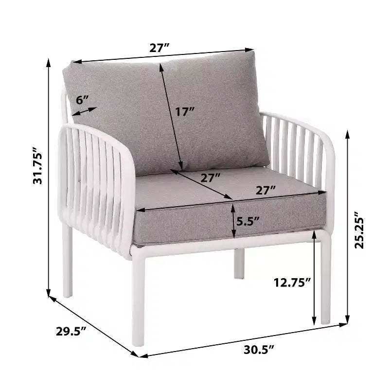 TUYOHW Lot de 1/2 chaises d'appoint de patio minimalistes, chaises de club en plastique résistantes aux UV, sièges de coussin épais imperméables pour le jardin, capacité de 180 kg