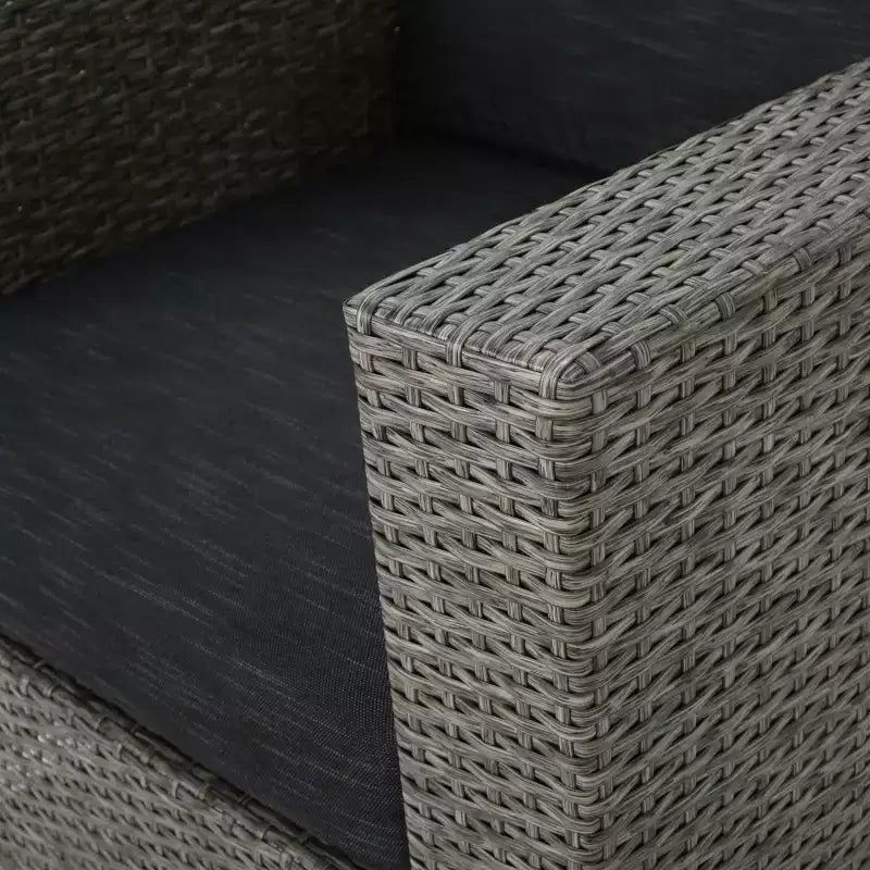 Fauteuils d'appoint pivotants à 360° TUYOHW pour terrasse, fauteuils d'extérieur en rotin PE avec base en fer et dossier rembourré, sièges de mobilier de jardin