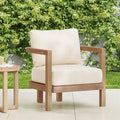 TUYOHW Boho Style Patio Accent Chairs,Set of 1/2,Outdoor Acacia Conversation seat for Porch,Garden & Backyard,400lbs Capacity