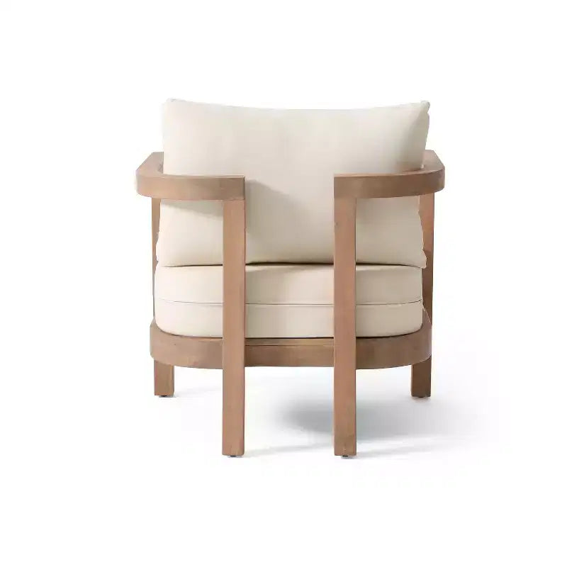 Fauteuils d'appoint TUYOHW style bohème pour patio, lot de 1 ou 2, sièges de conversation d'extérieur en acacia pour porche, jardin et arrière-cour, capacité de 180 kg
