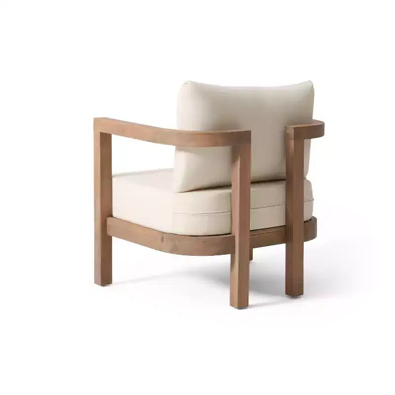 Fauteuils d'appoint TUYOHW style bohème pour patio, lot de 1 ou 2, sièges de conversation d'extérieur en acacia pour porche, jardin et arrière-cour, capacité de 180 kg