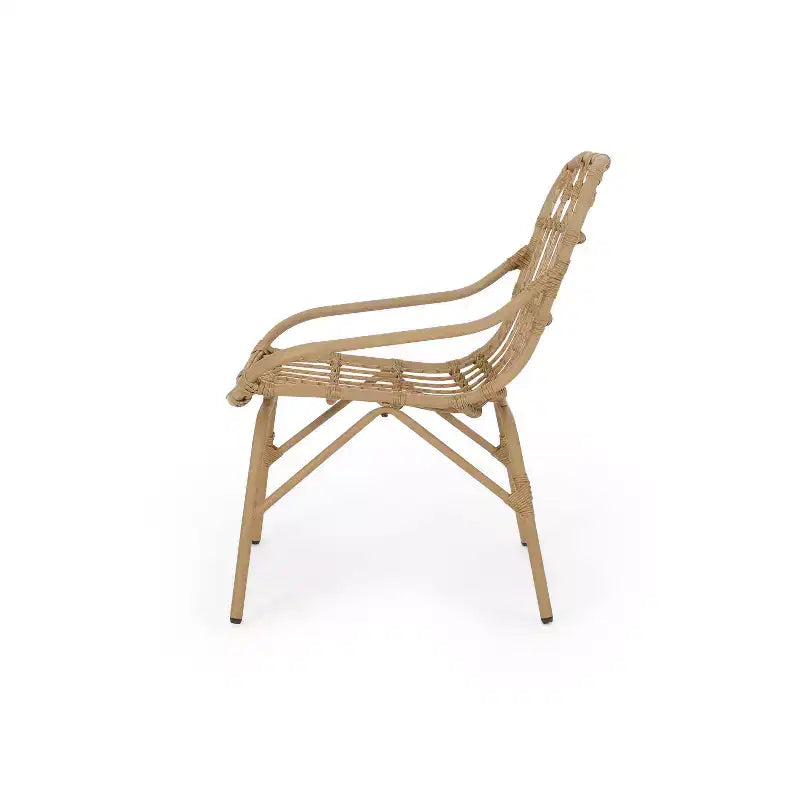 Chaises d'appoint de patio style bohème TUYOHW, lot de 2, chaises de salle à manger rembourrées, chaises d'extérieur en rotin synthétique pour jardin et patio, capacité de 180 kg, marron