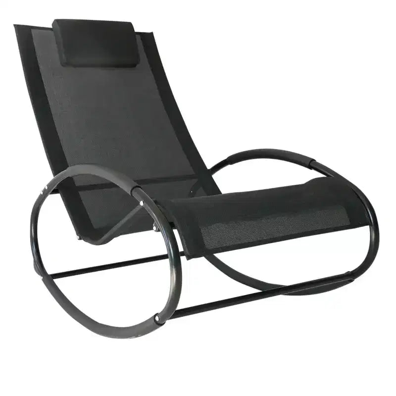 TUYOHW Patio Pool Lounger,Set of 1,Outdoor Rocking Chair with Breathable Mesh Seat,Sun Bathing Chair Chaise Lounge for Pool,Beach,Porch & Backyard