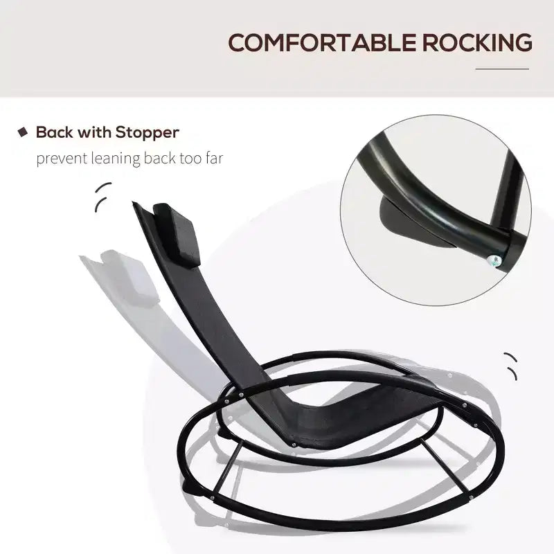 TUYOHW Chaise longue de piscine, lot de 1, chaise à bascule d'extérieur avec assise en maille respirante, transat pour piscine, plage, véranda et jardin