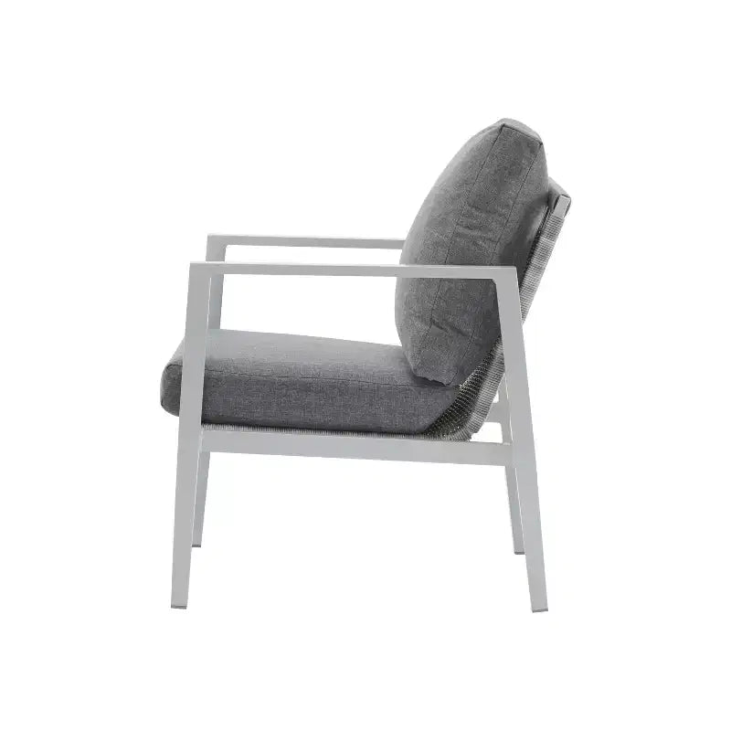 TUYOHW Chaises d'appoint de terrasse en aluminium, lot de 1/2, chaises de salle à manger rembourrées pour l'extérieur, chaises longues modernes pour jardin et arrière-cour