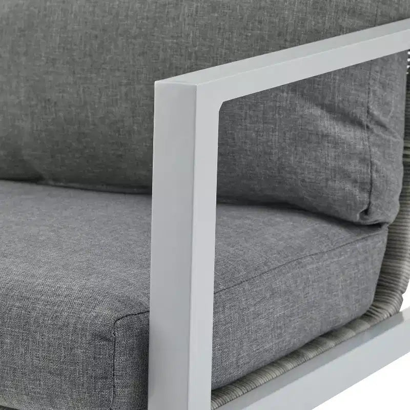TUYOHW Chaises d'appoint de terrasse en aluminium, lot de 1/2, chaises de salle à manger rembourrées pour l'extérieur, chaises longues modernes pour jardin et arrière-cour