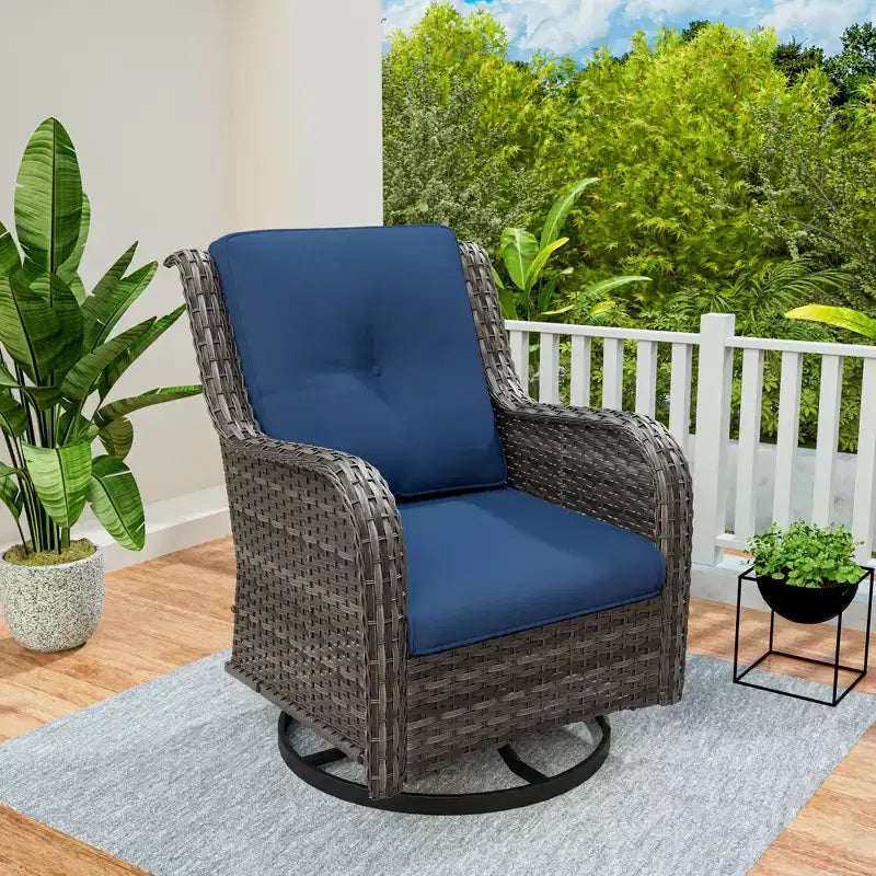 Chaise de patio pivotante et à bascule d'extérieur UPTIOT