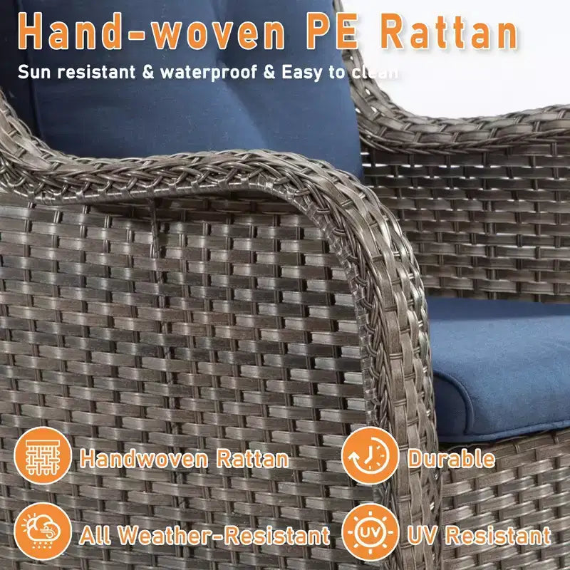 Chaise de patio pivotante et à bascule d'extérieur UPTIOT