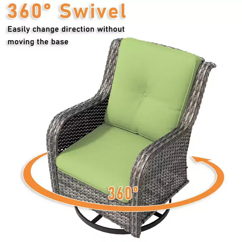 Chaise de patio pivotante et à bascule d'extérieur UPTIOT