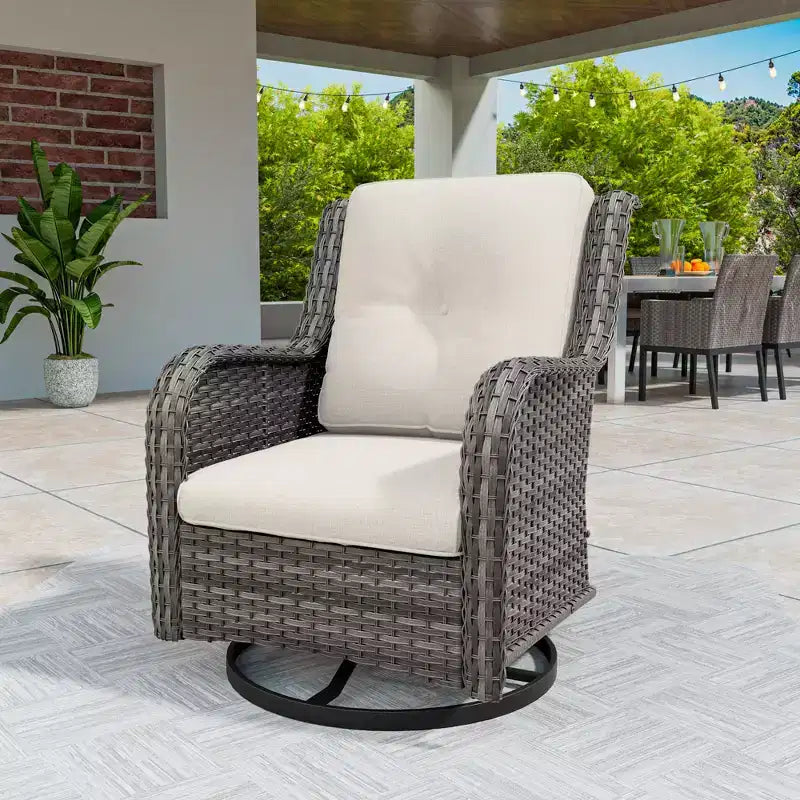 Chaise de patio pivotante et à bascule d'extérieur UPTIOT