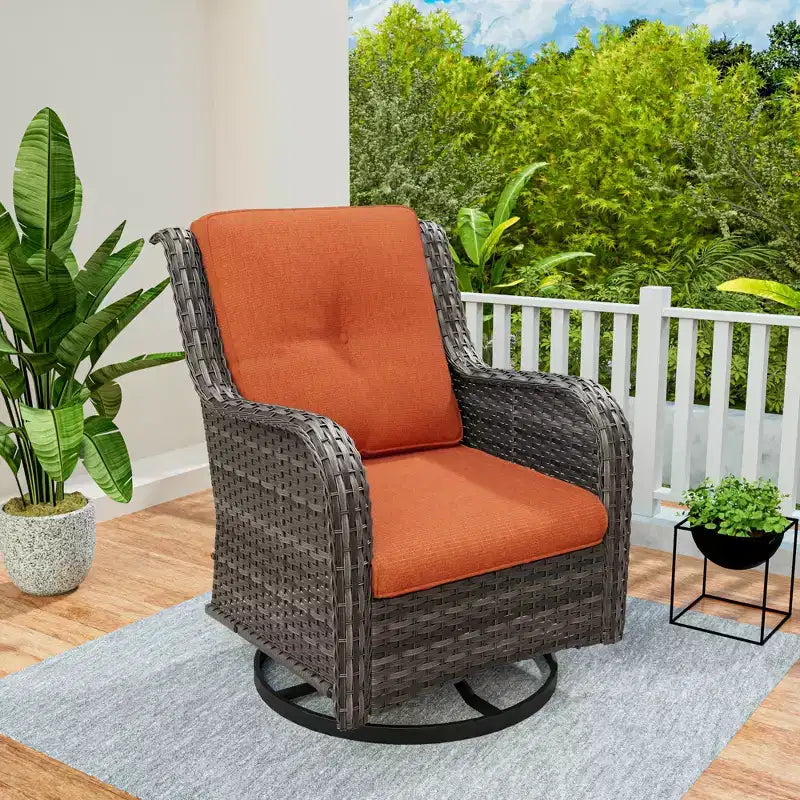Chaise de patio pivotante et à bascule d'extérieur UPTIOT