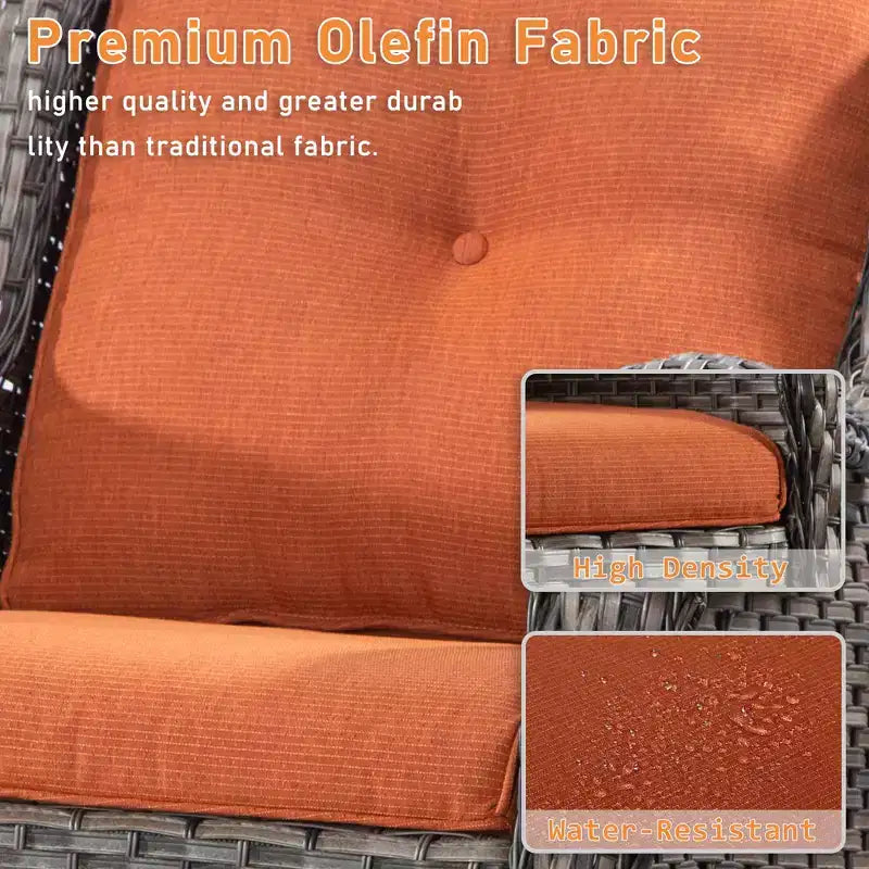 Chaise de patio pivotante et à bascule d'extérieur UPTIOT