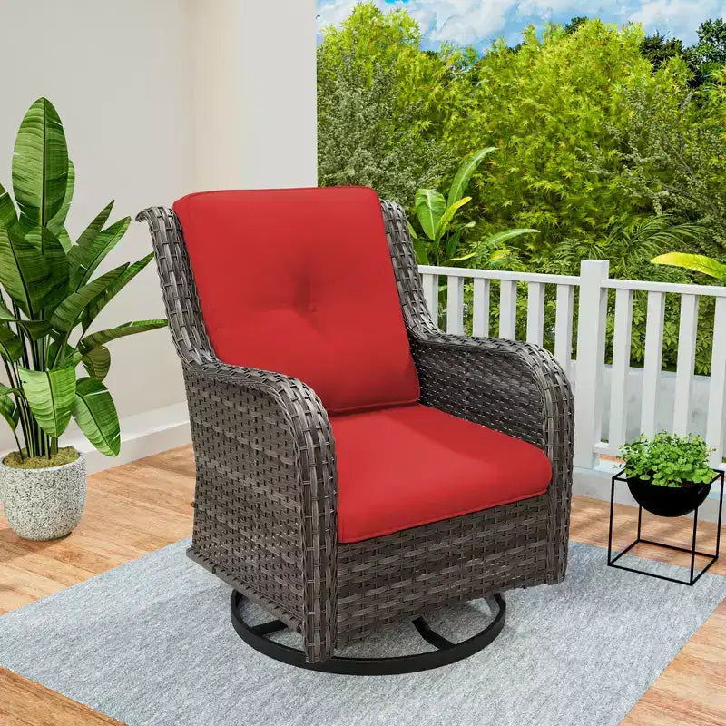 Chaise de patio pivotante et à bascule d'extérieur UPTIOT