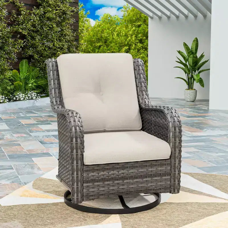 Chaise de patio pivotante et à bascule d'extérieur UPTIOT