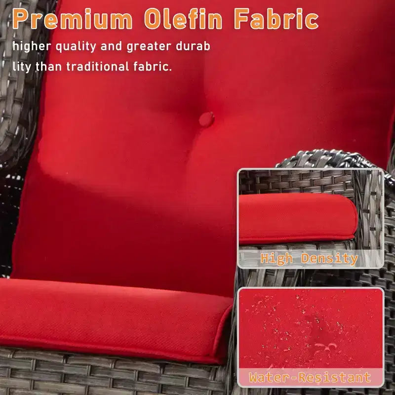 Chaise de patio pivotante et à bascule d'extérieur UPTIOT