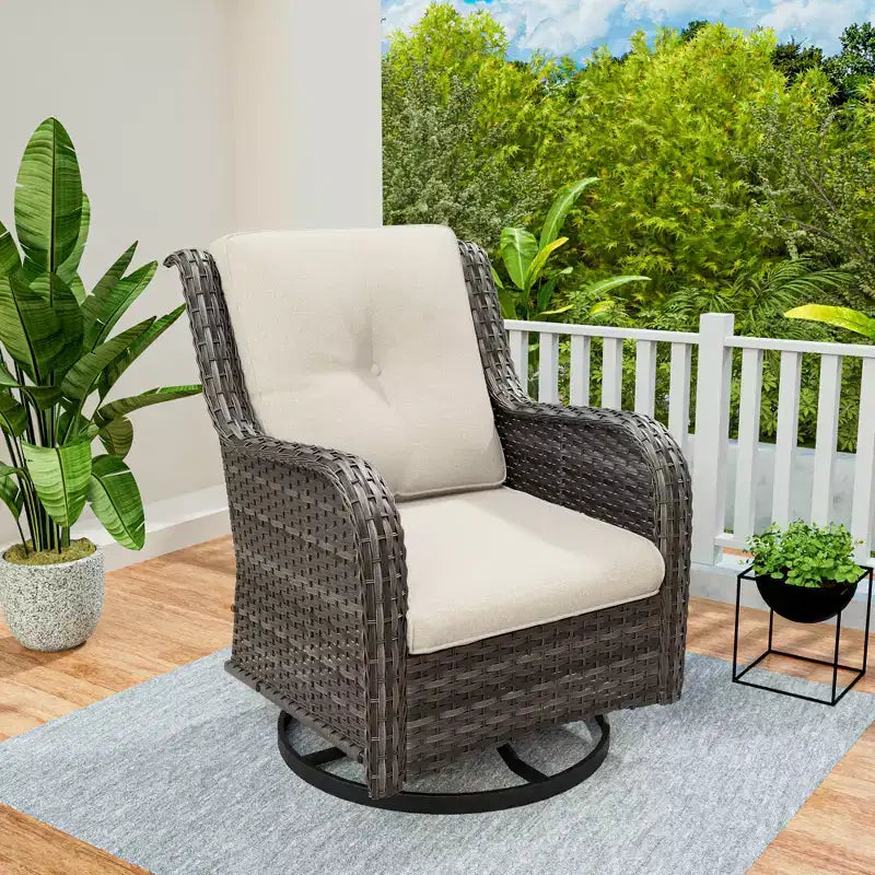 UPTIOT Outdoor Swivel Rocker Patio Chair