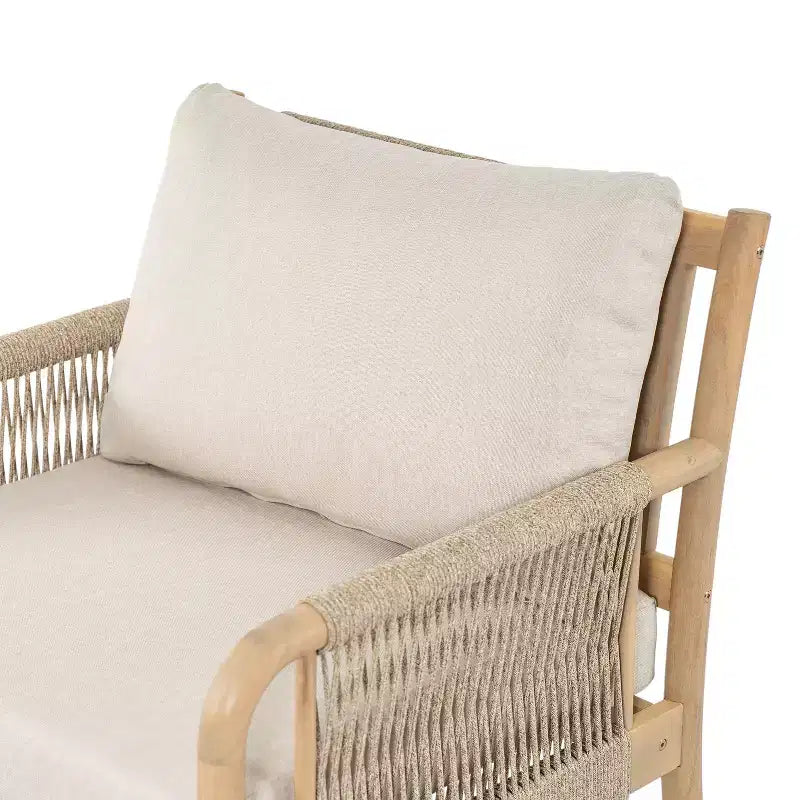 Christopher Knight Home Casper Fauteuil de jardin en bois d'acacia et corde tressée