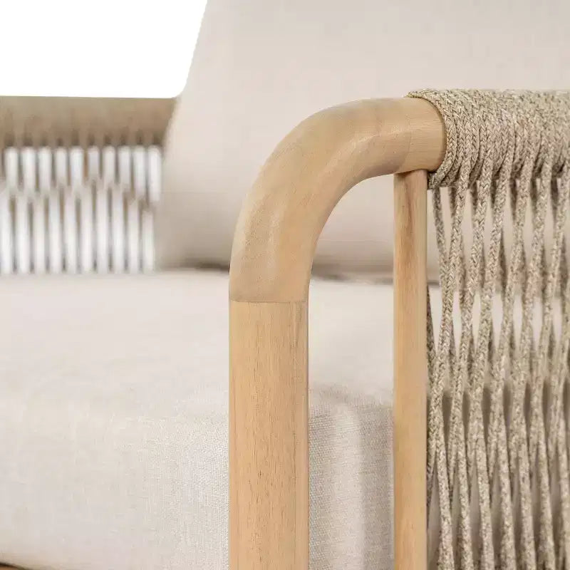 Christopher Knight Home Casper Fauteuil de jardin en bois d'acacia et corde tressée