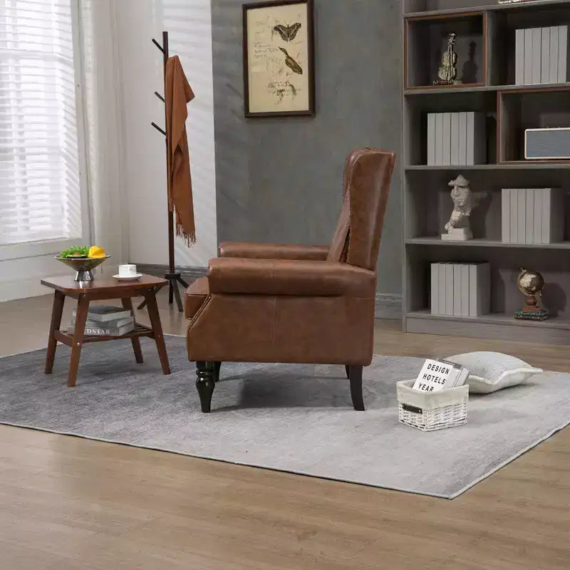 Fauteuil Lounge, Fauteuil à Cadre en Bois avec Coussin Amovible, Fauteuil d'Appoint Moderne et Chaise de Loisirs Compatible avec le Salon, la Chambre à Coucher