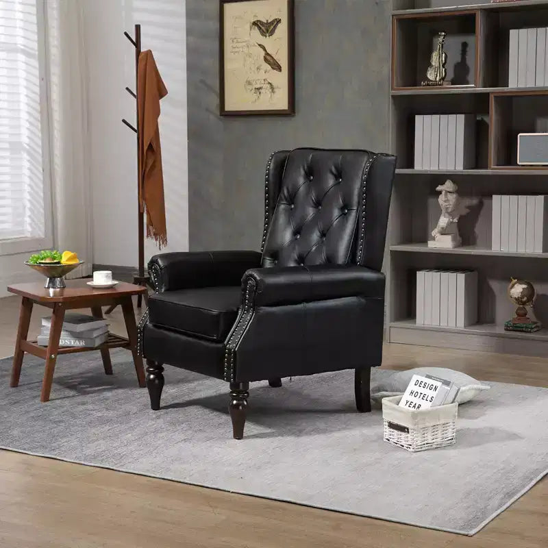 Fauteuil Lounge, Fauteuil à Cadre en Bois avec Coussin Amovible, Fauteuil d'Appoint Moderne et Chaise de Loisirs Compatible avec le Salon, la Chambre à Coucher