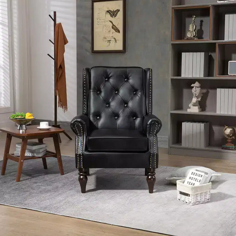 Fauteuil Lounge, Fauteuil à Cadre en Bois avec Coussin Amovible, Fauteuil d'Appoint Moderne et Chaise de Loisirs Compatible avec le Salon, la Chambre à Coucher
