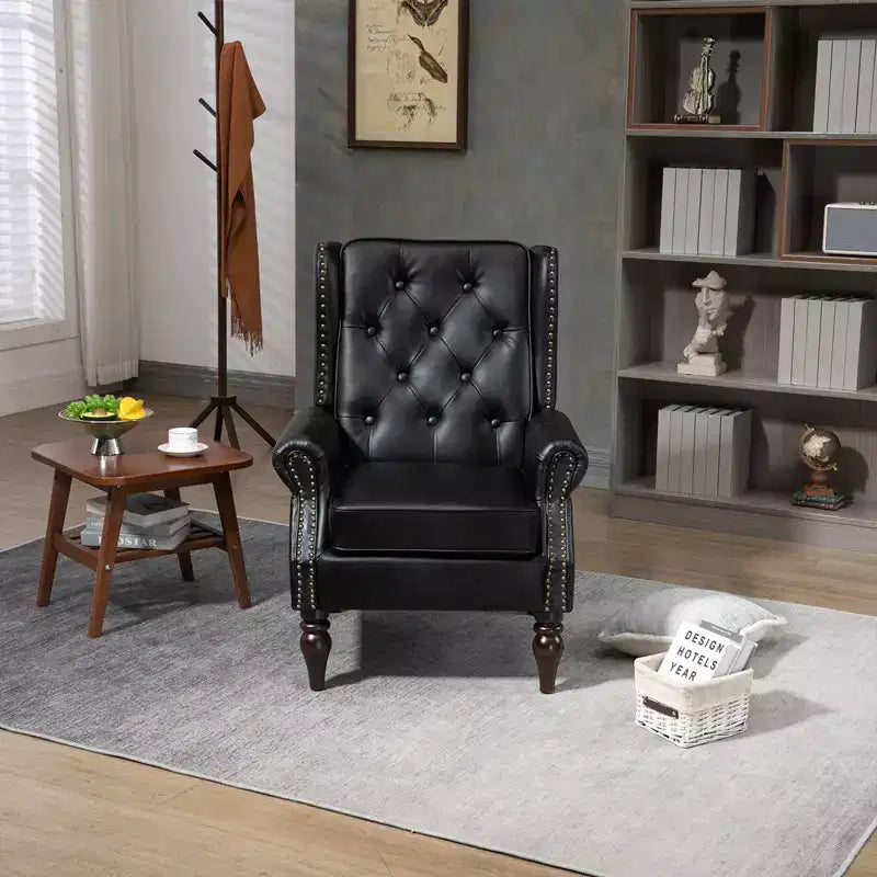 Fauteuil Lounge, Fauteuil à Cadre en Bois avec Coussin Amovible, Fauteuil d'Appoint Moderne et Chaise de Loisirs Compatible avec le Salon, la Chambre à Coucher