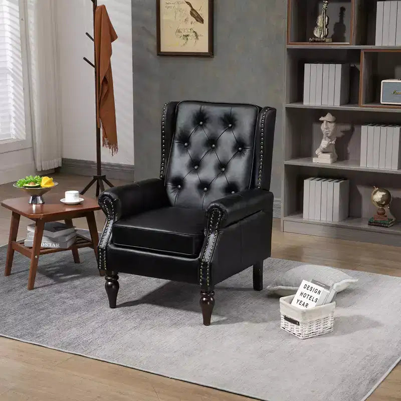 Fauteuil Lounge, Fauteuil à Cadre en Bois avec Coussin Amovible, Fauteuil d'Appoint Moderne et Chaise de Loisirs Compatible avec le Salon, la Chambre à Coucher