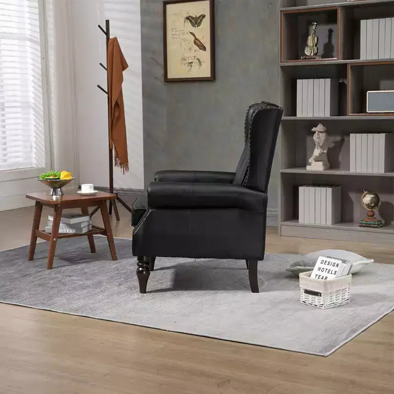 Fauteuil Lounge, Fauteuil à Cadre en Bois avec Coussin Amovible, Fauteuil d'Appoint Moderne et Chaise de Loisirs Compatible avec le Salon, la Chambre à Coucher