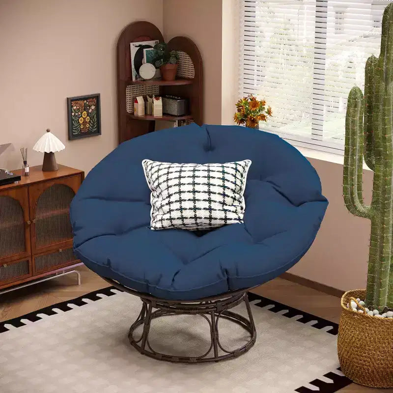 Fauteuil de patio Papasan avec coussins